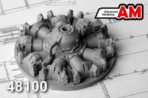 Ash radial engine for - ir,